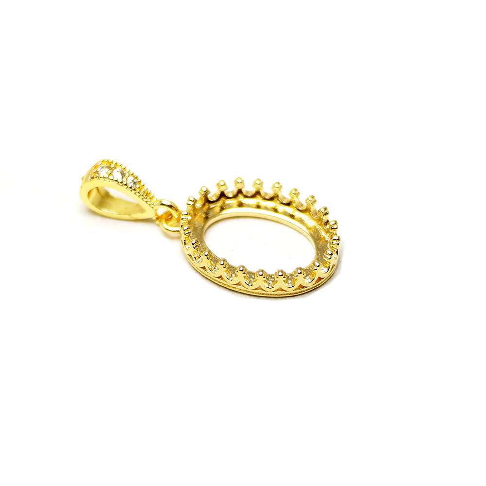 Vintage Fashion Necklace - 2pcs Crown Drop Necklace Charms,Gold Color