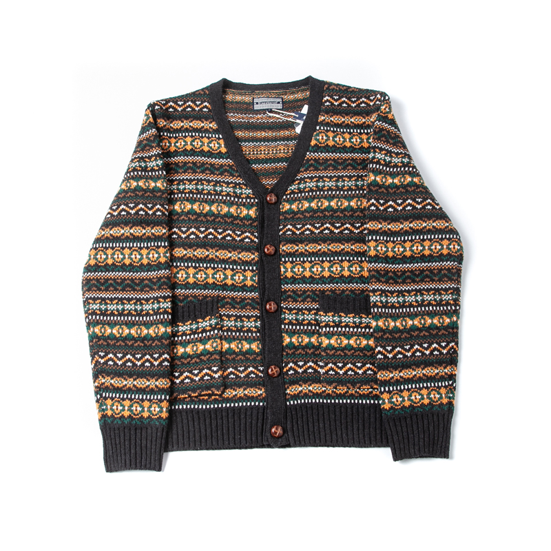 Crop Cardigan Vintage - Men's V-neck Open Cardigan Sweater Vintage