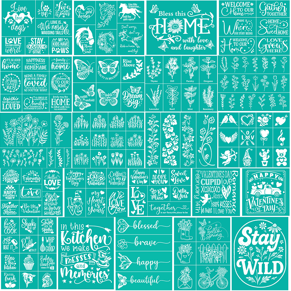 Vintage Fashion Illustrations - Silkscreen Stencil Reusable Self-Adhesive Silk Screen