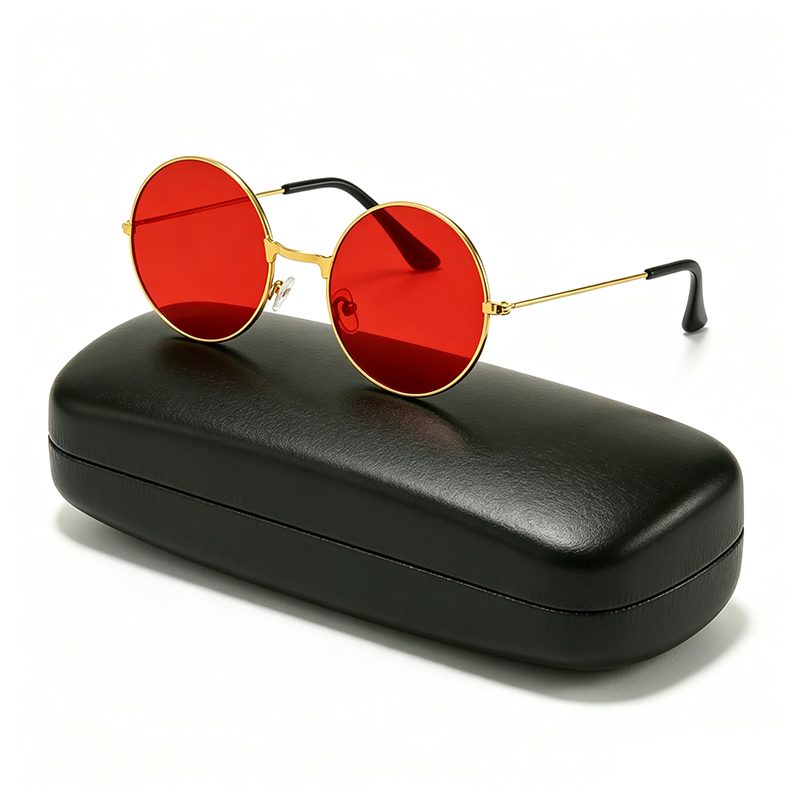 Vintage Fashion Girl - Classic Vintage Round Frame Sunglasses For