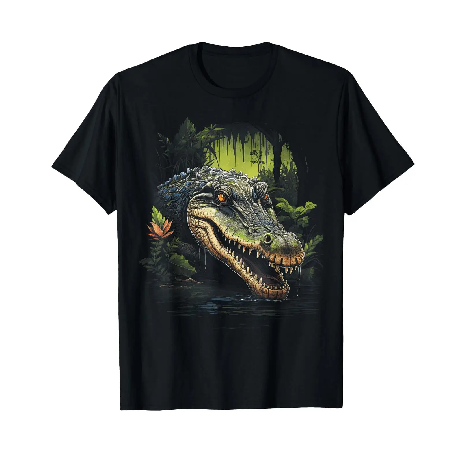Vintage Fashion Illustrations - Crocodile Alligator Animal Illustration T Shirt