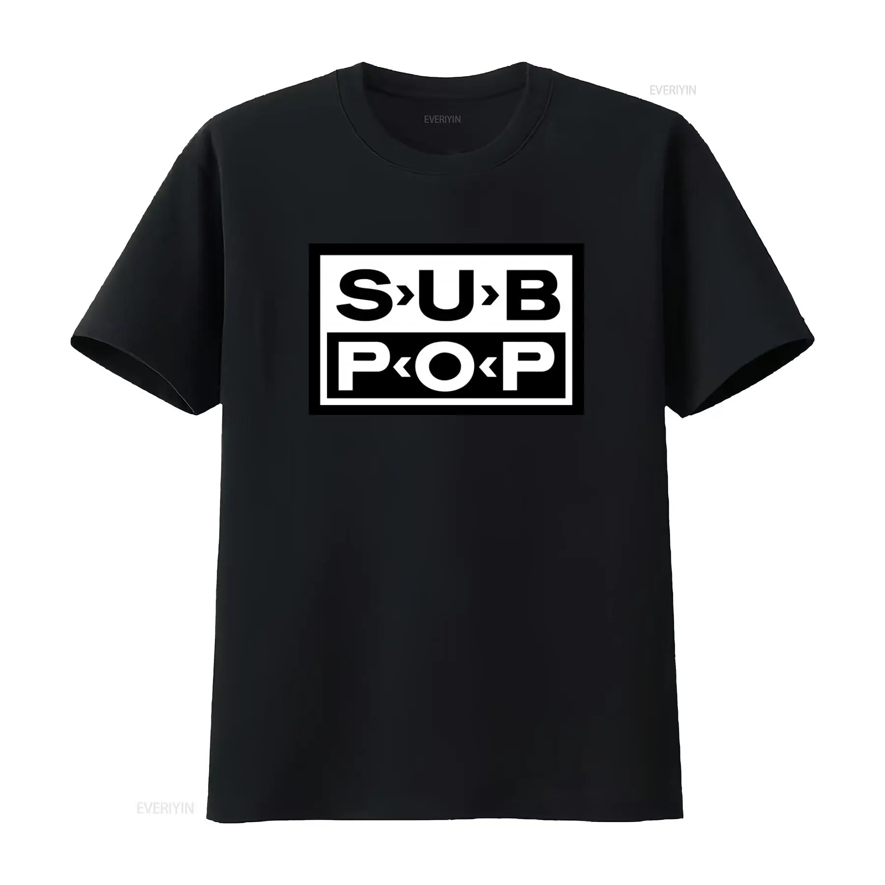 Sub Pop Logo T Shirt Black wit – Vintage Fashion Logo recenzja i cena