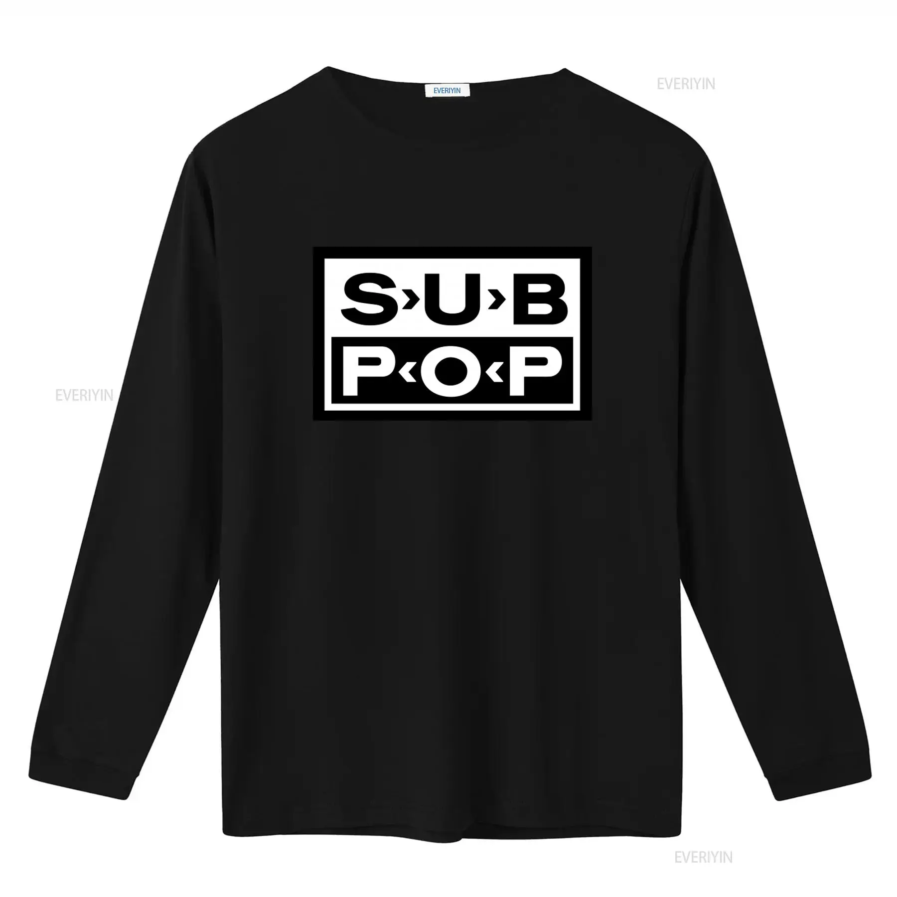Sub Pop Logo T Shirt Black wit – Vintage Fashion Logo recenzja i cena