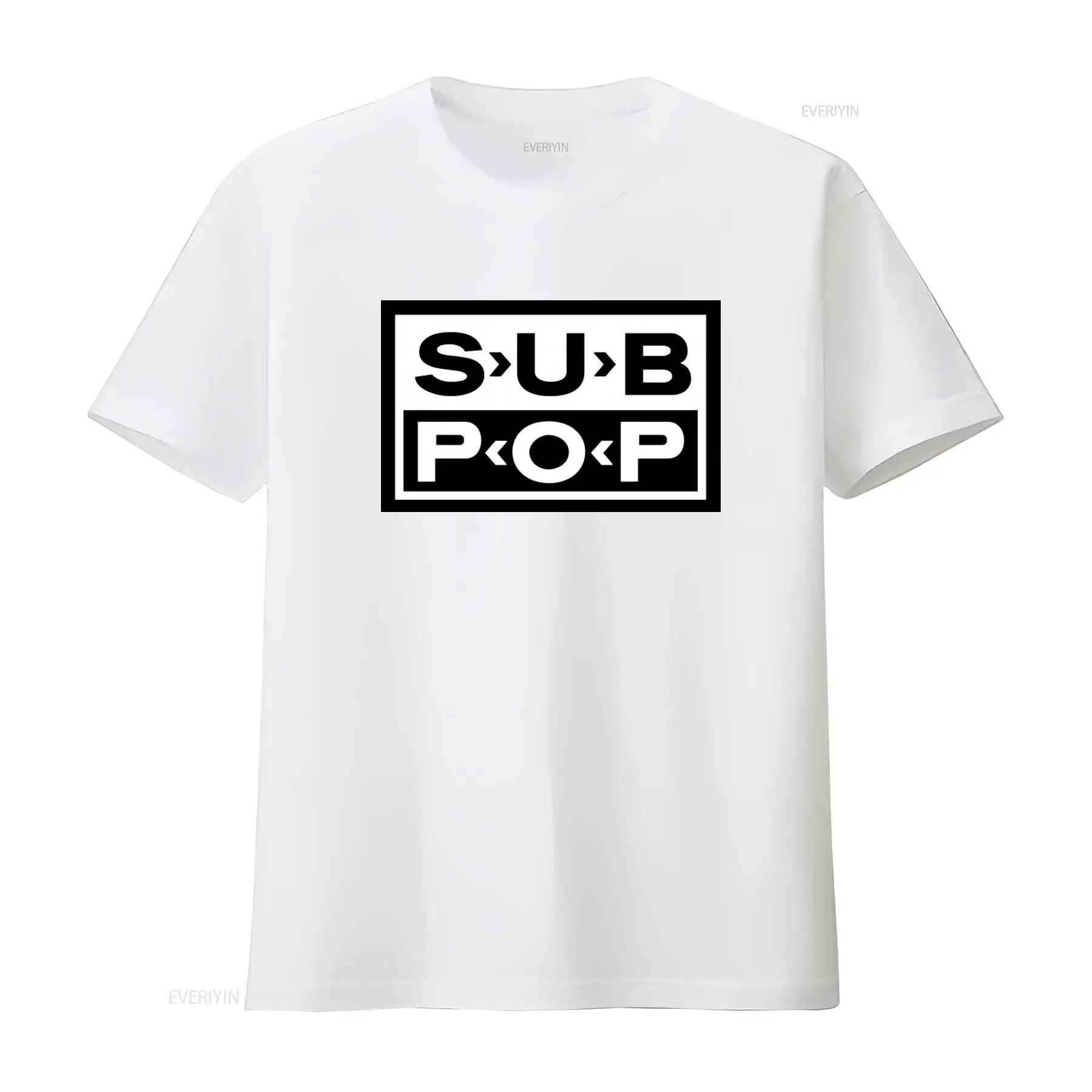 Sub Pop Logo T Shirt Black wit – Vintage Fashion Logo recenzja i cena