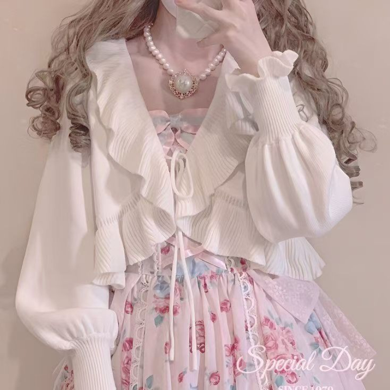 Vintage Lolita Bolero Jacket w – Crop Cardigan Vintage recenzja i cena