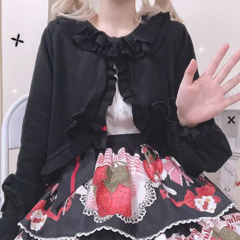 Vintage Lolita Bolero Jacket w – Crop Cardigan Vintage recenzja i cena
