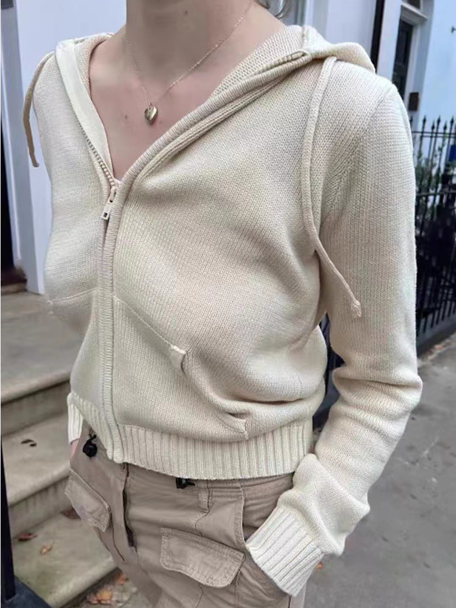 Sweet Cute Solid Knitted Cardi – Crop Cardigan Vintage recenzja i cena