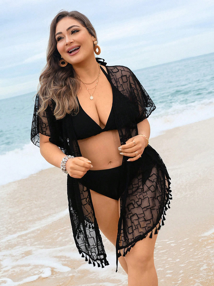 Plus Size Beach Women's Sheer  – Vintage Fashion Plus Size recenzja i cena