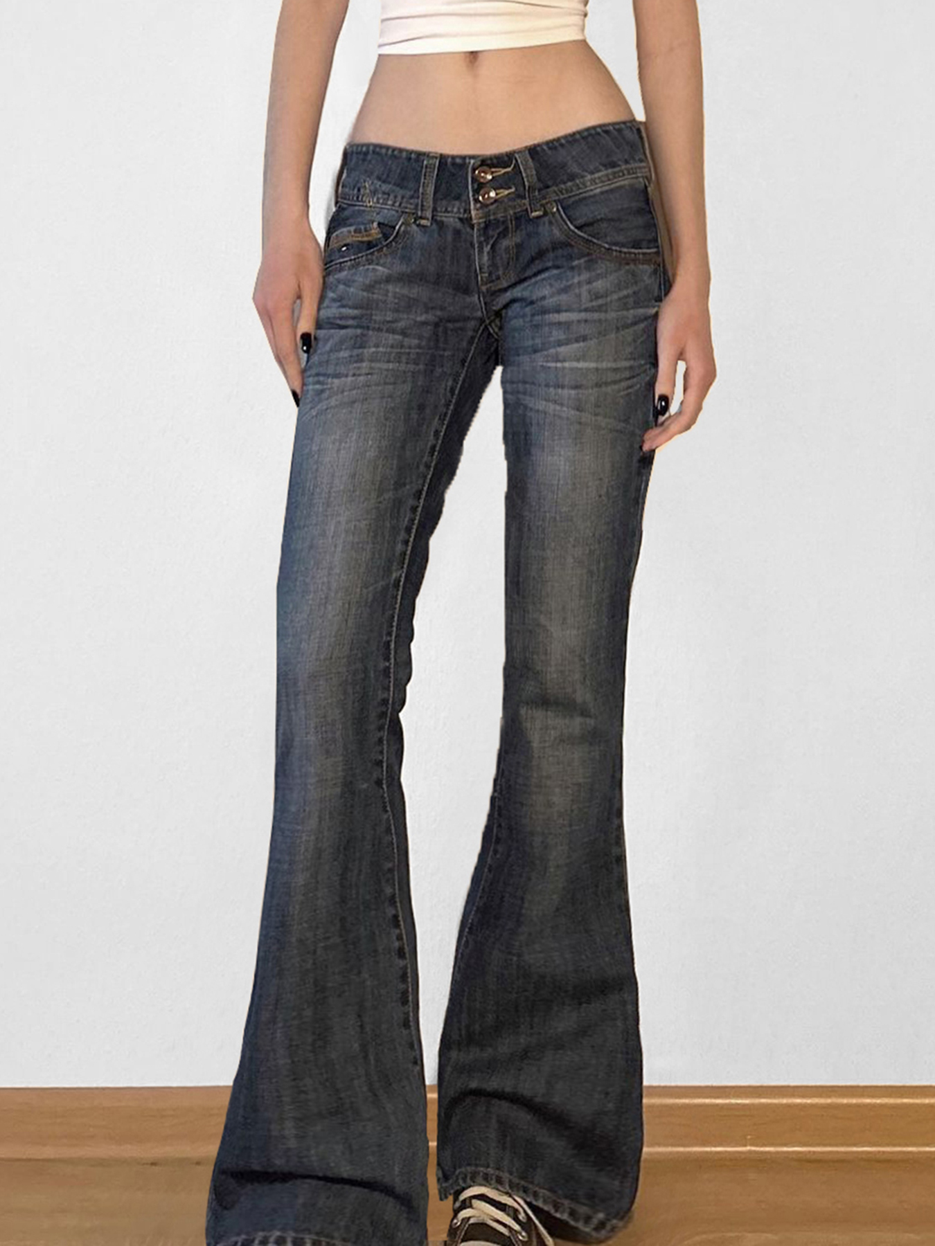 Vintage y2k Flared Jeans Retro – Mom Jean High Rise recenzja i cena