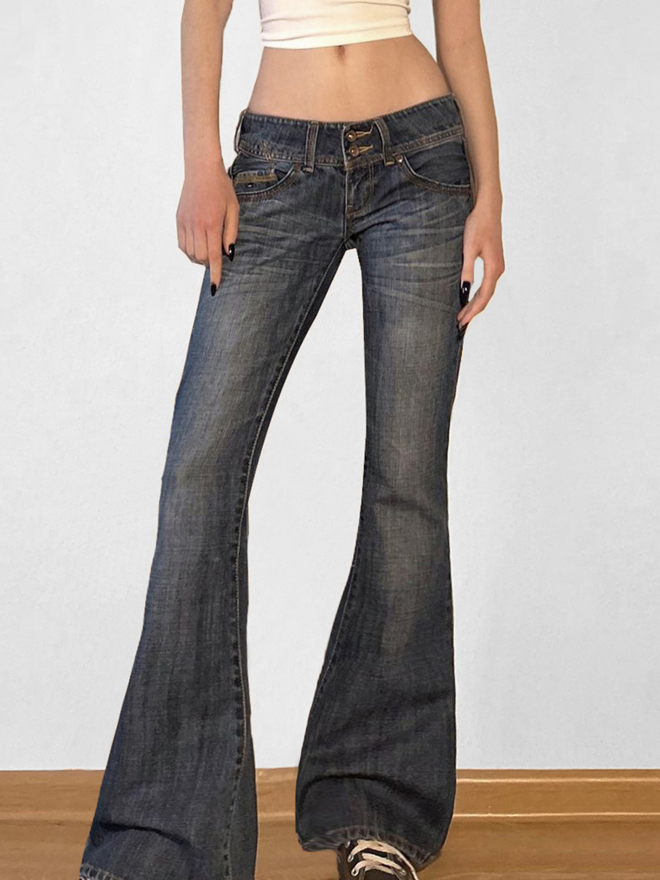 Vintage y2k Flared Jeans Retro – Mom Jean High Rise recenzja i cena