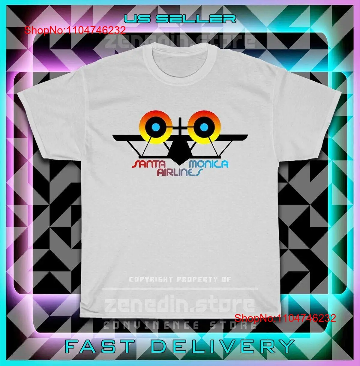 New Hot Santa Monica Airline L – Vintage Fashion Logo recenzja i cena