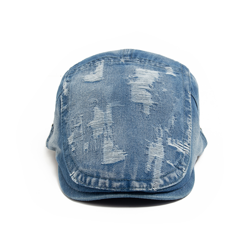 Fashion Men Ripped Denim Beret – Vintage Fashion Nz recenzja i cena