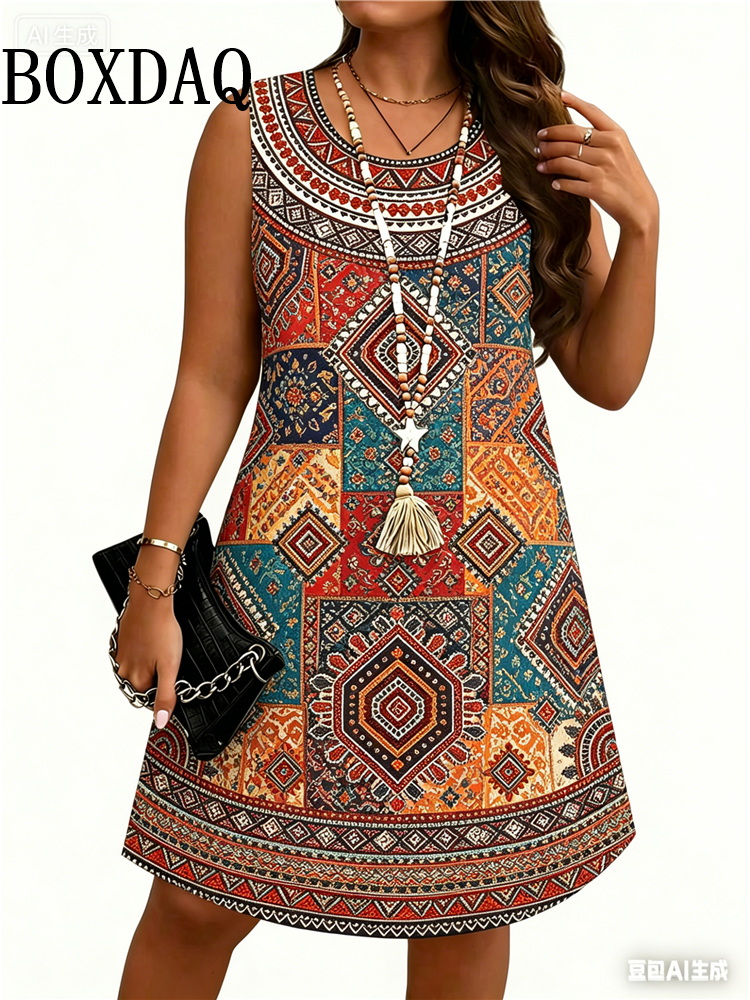 Ethnic Style Flowers 3D Print  – Vintage Fashion Plus Size recenzja i cena