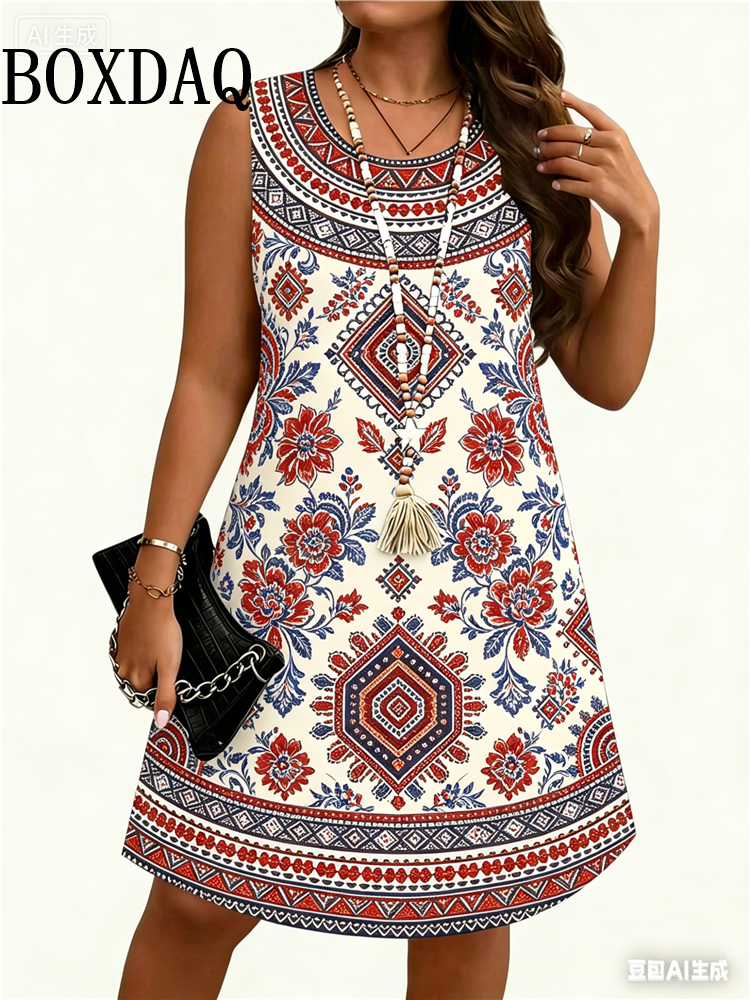 Ethnic Style Flowers 3D Print  – Vintage Fashion Plus Size recenzja i cena