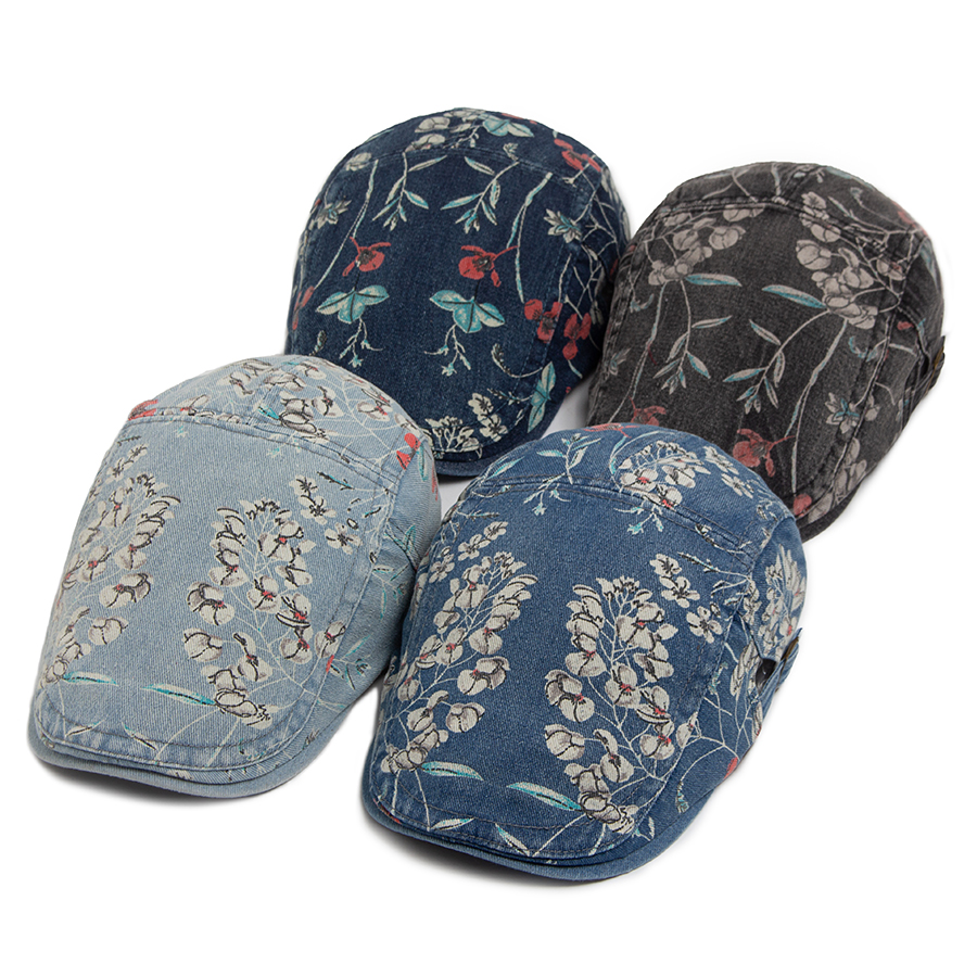 New Vintage Print Denim Beret  – Vintage Fashion Nz recenzja i cena