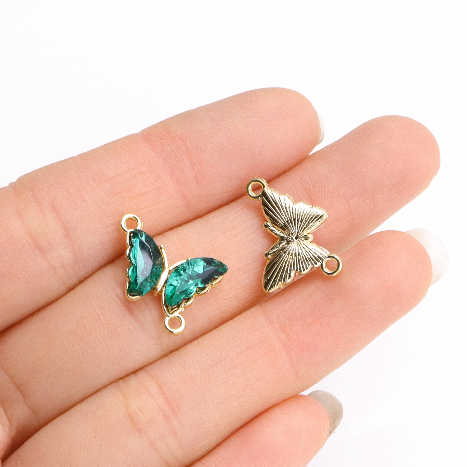 10Pcs Crystal Glass Butterfly  – Vintage Fashion Necklace recenzja i cena