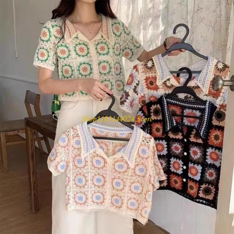N5KE Crochet Short Sleeve Crop – Crop Cardigan Vintage recenzja i cena
