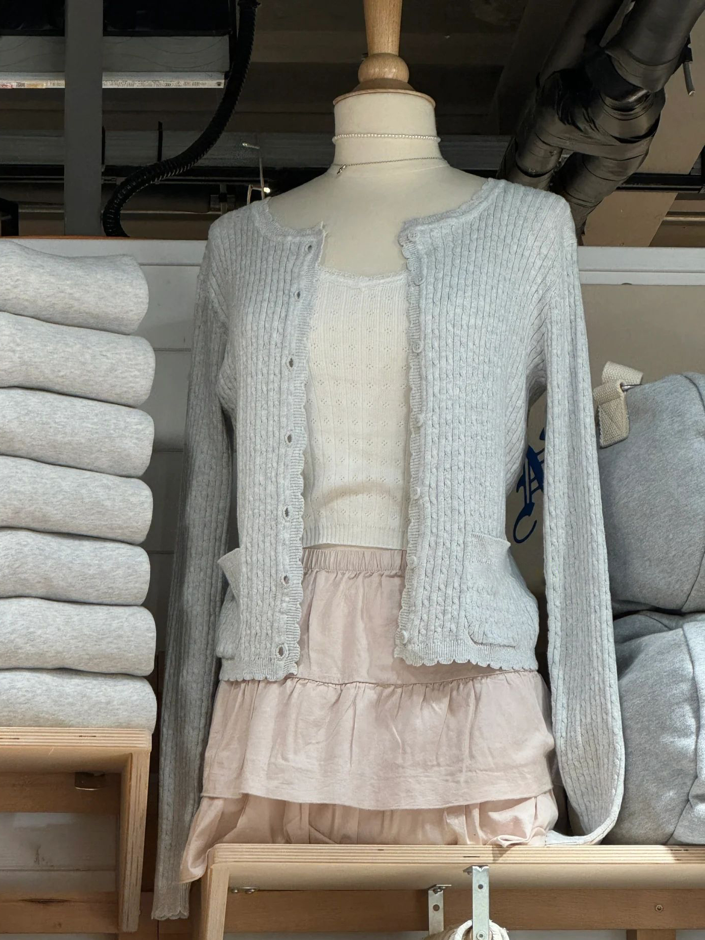 Pockets Twist Flower Knitted S – Crop Cardigan Vintage recenzja i cena