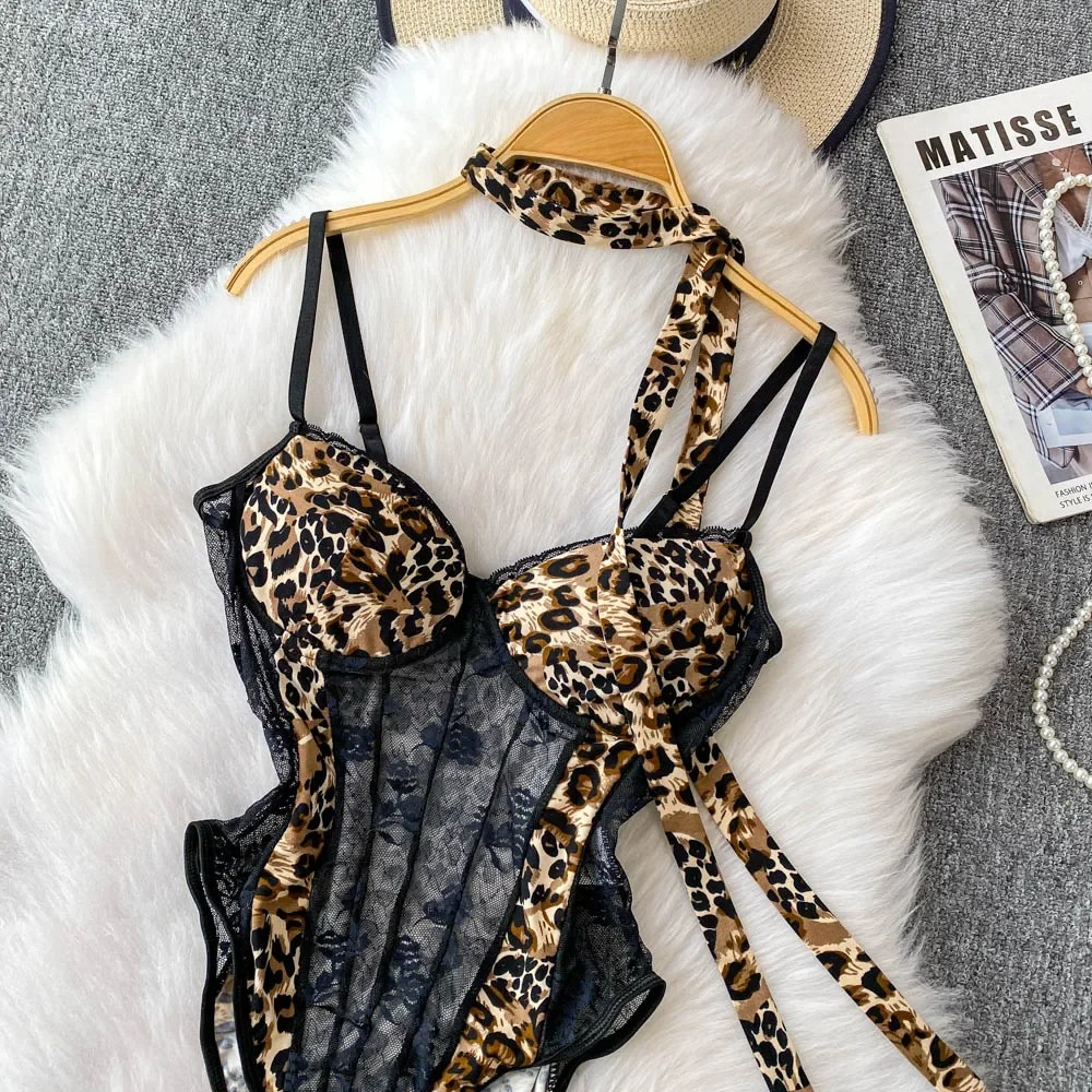Women Hotsweet V-neck Leopard  – Vintage Fashion Necklace recenzja i cena
