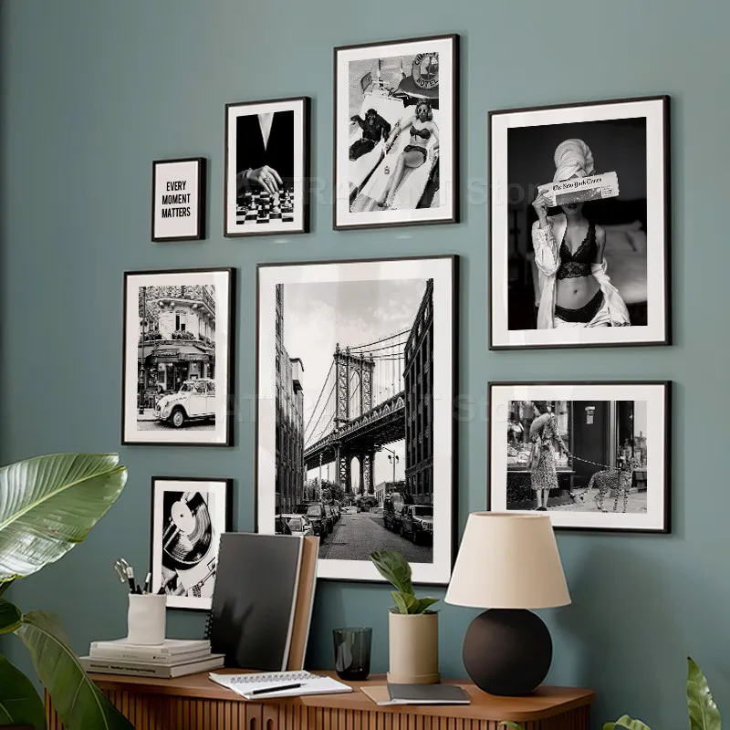 Black and White Vintage Wall A – Vintage Fashion Illustrations recenzja i cena