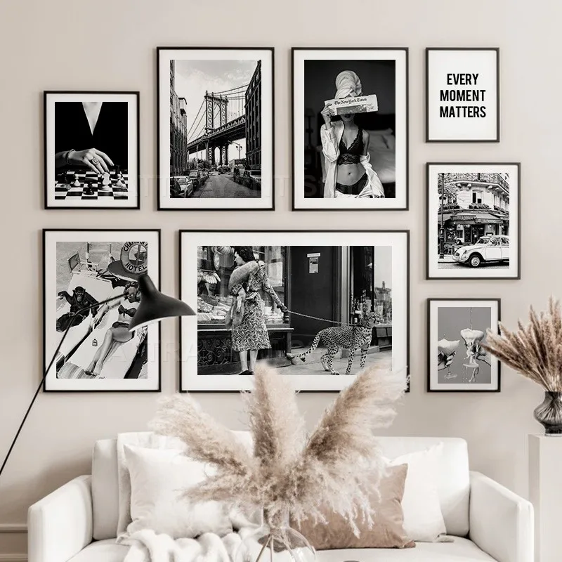 Black and White Vintage Wall A – Vintage Fashion Illustrations recenzja i cena