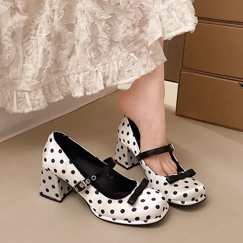 Vintage Thick Heel Polka Dot W – Vintage Fashion Girl recenzja i cena