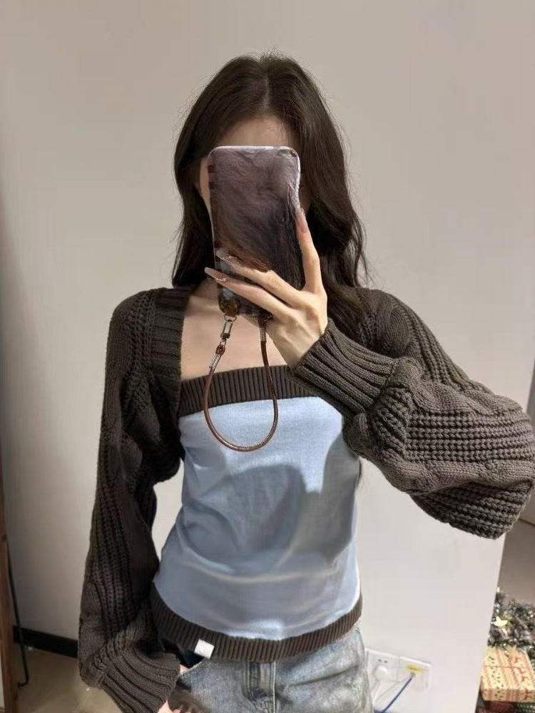 Y2k Aesthetic Two Pieces Set K – Crop Cardigan Vintage recenzja i cena