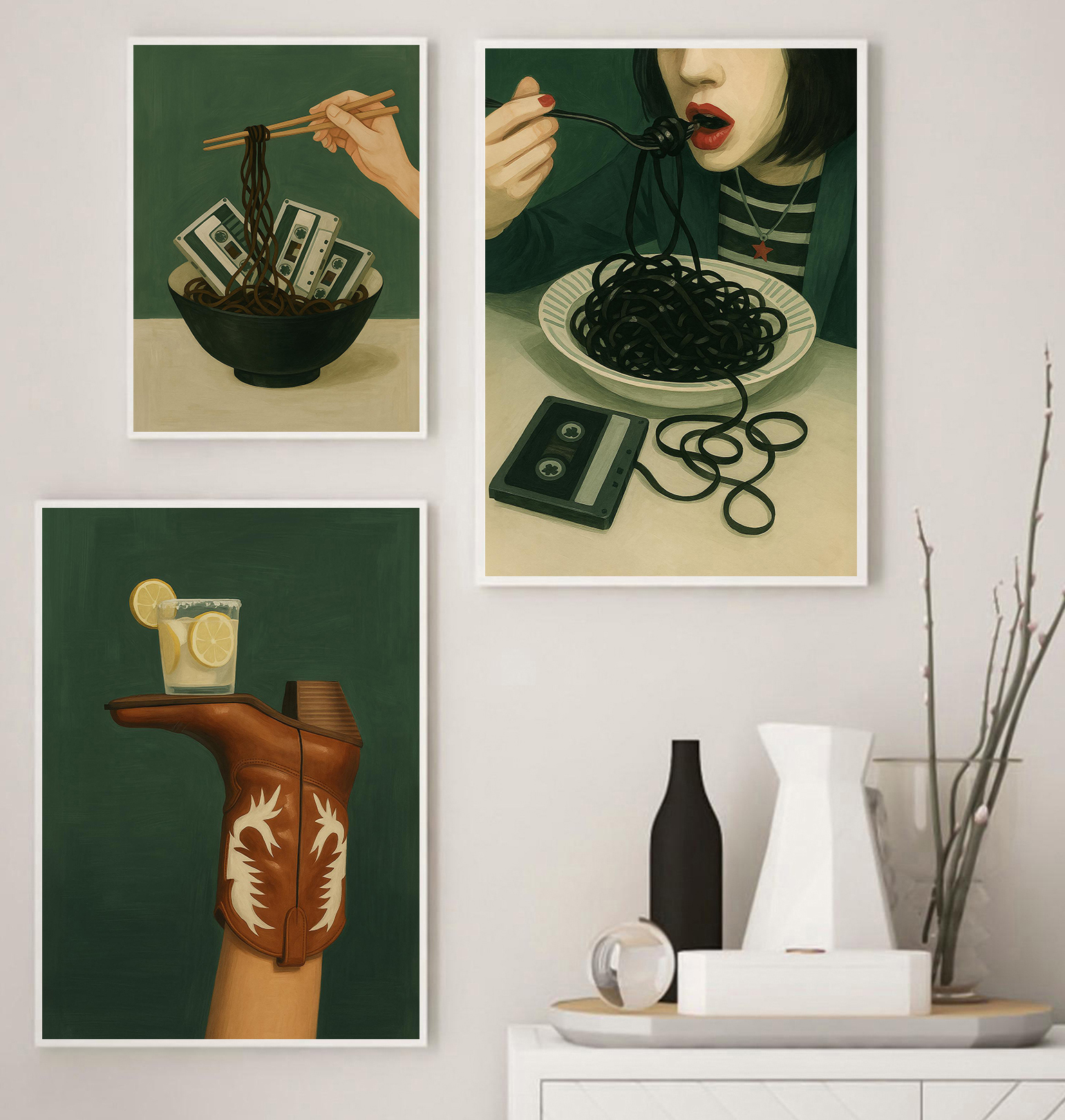 1pc frameless Retro Style Mini – Vintage Fashion Illustrations recenzja i cena