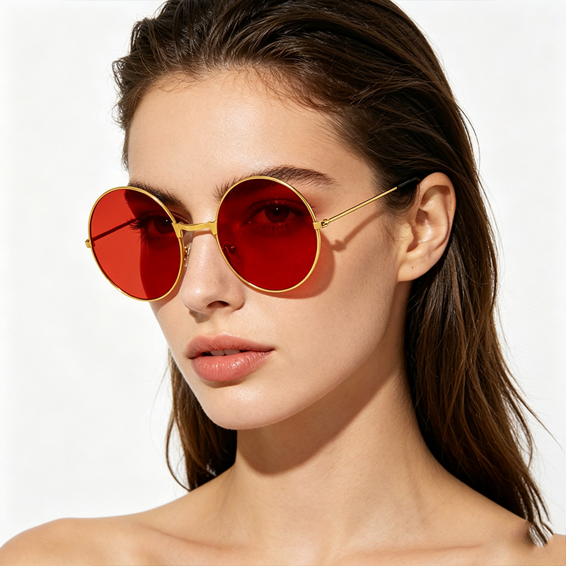 Classic Vintage Round Frame Su – Vintage Fashion Girl recenzja i cena