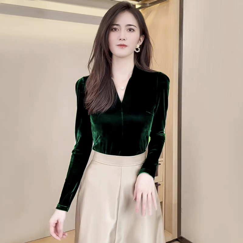 Fashion elegant V-neck long sl – Vintage Fashion Plus Size recenzja i cena