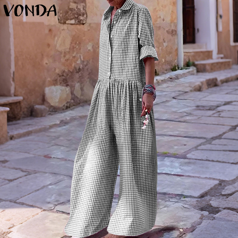Plus Size 5XL VONDA Vintage Ju – Vintage Fashion Plus Size recenzja i cena