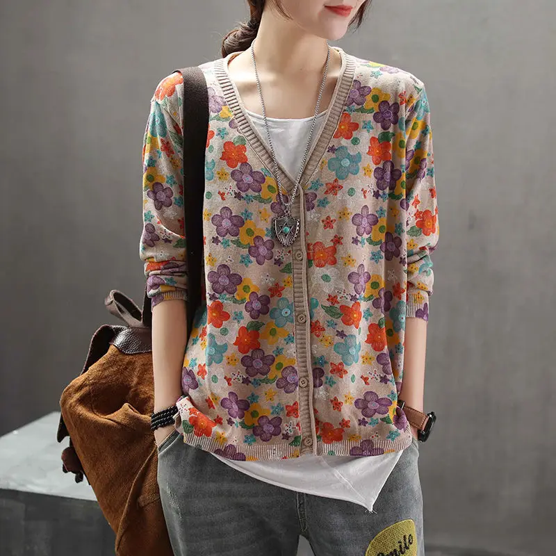 Vintage Loose Sweaters Coat Sp – Crop Cardigan Vintage recenzja i cena
