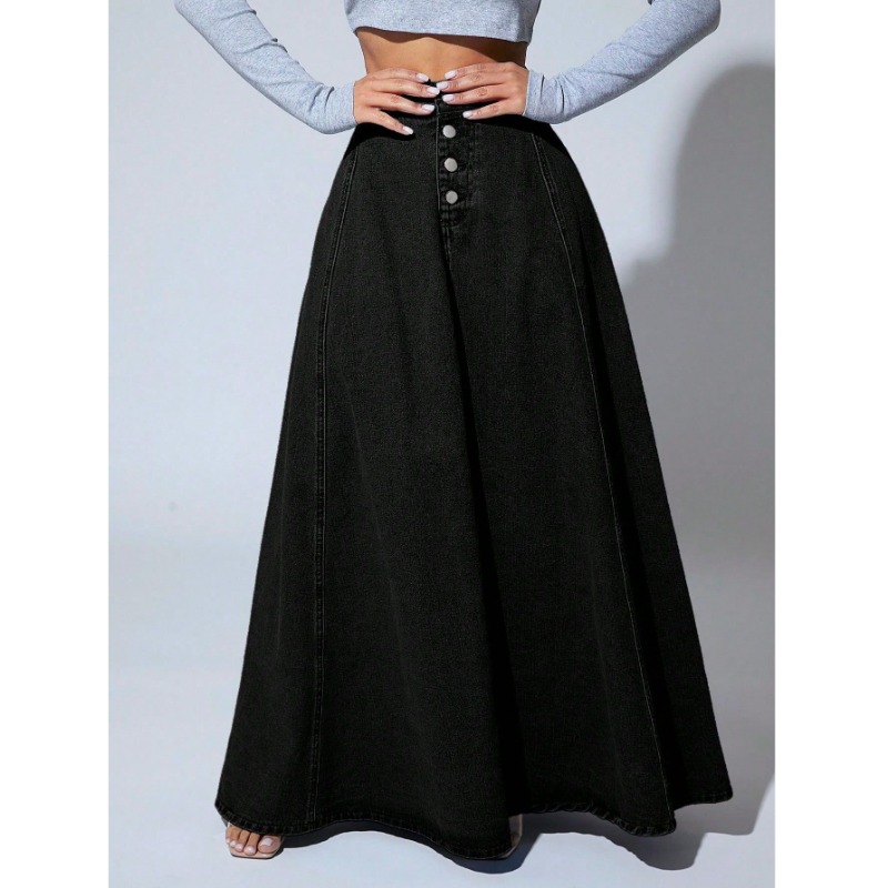 plus Size Women's Black Denim  – Vintage Fashion Plus Size recenzja i cena