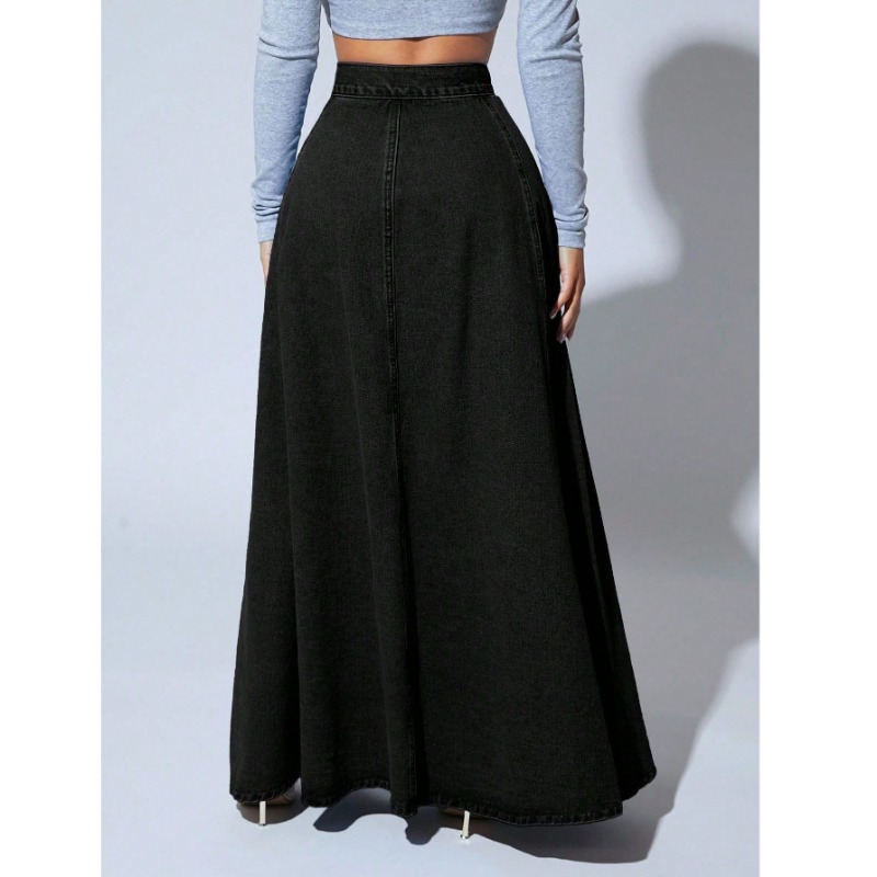 plus Size Women's Black Denim  – Vintage Fashion Plus Size recenzja i cena