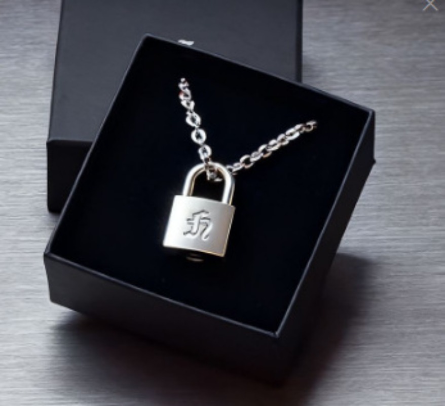 Smooth Matte Finish Metal Lock – Vintage Fashion Necklace recenzja i cena