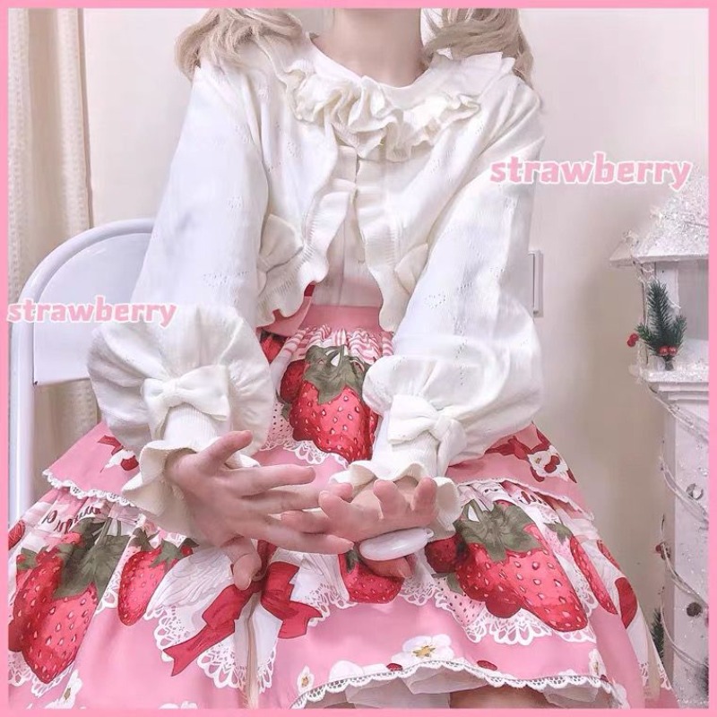 Japanese Lolita Heart Cut-out  – Crop Cardigan Vintage recenzja i cena