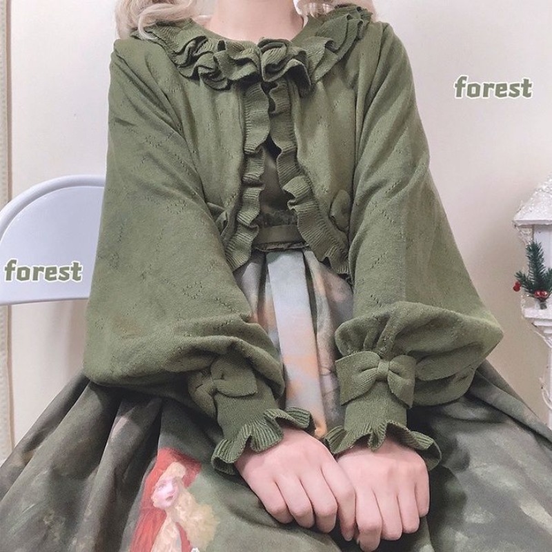 Japanese Lolita Heart Cut-out  – Crop Cardigan Vintage recenzja i cena
