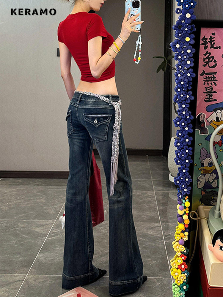 Streetwear y2k Flare Jeans Dis – Mom Jean High Rise recenzja i cena