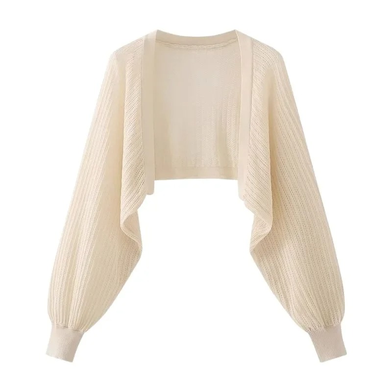 Vintage Sheer Mesh Cropped Car – Crop Cardigan Vintage recenzja i cena