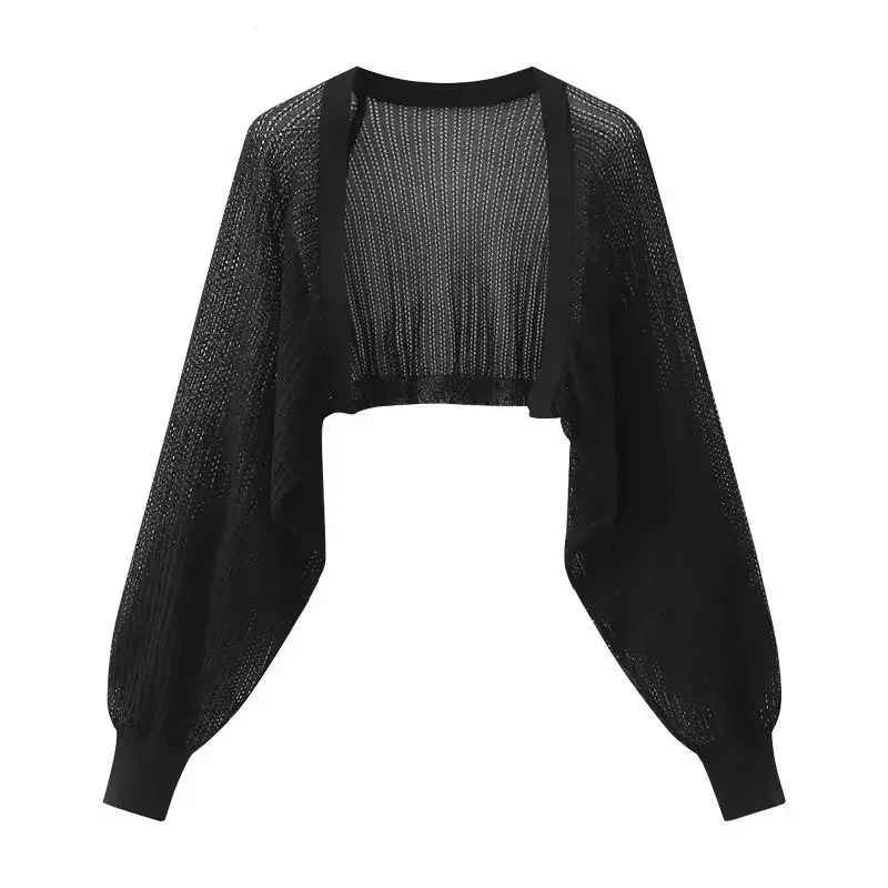 Vintage Sheer Mesh Cropped Car – Crop Cardigan Vintage recenzja i cena
