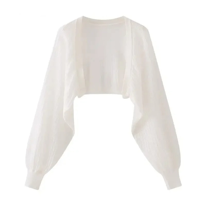 Vintage Sheer Mesh Cropped Car – Crop Cardigan Vintage recenzja i cena