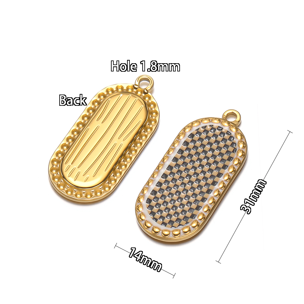 4pcs Stainless Steel Gold Oval – Vintage Fashion Necklace recenzja i cena