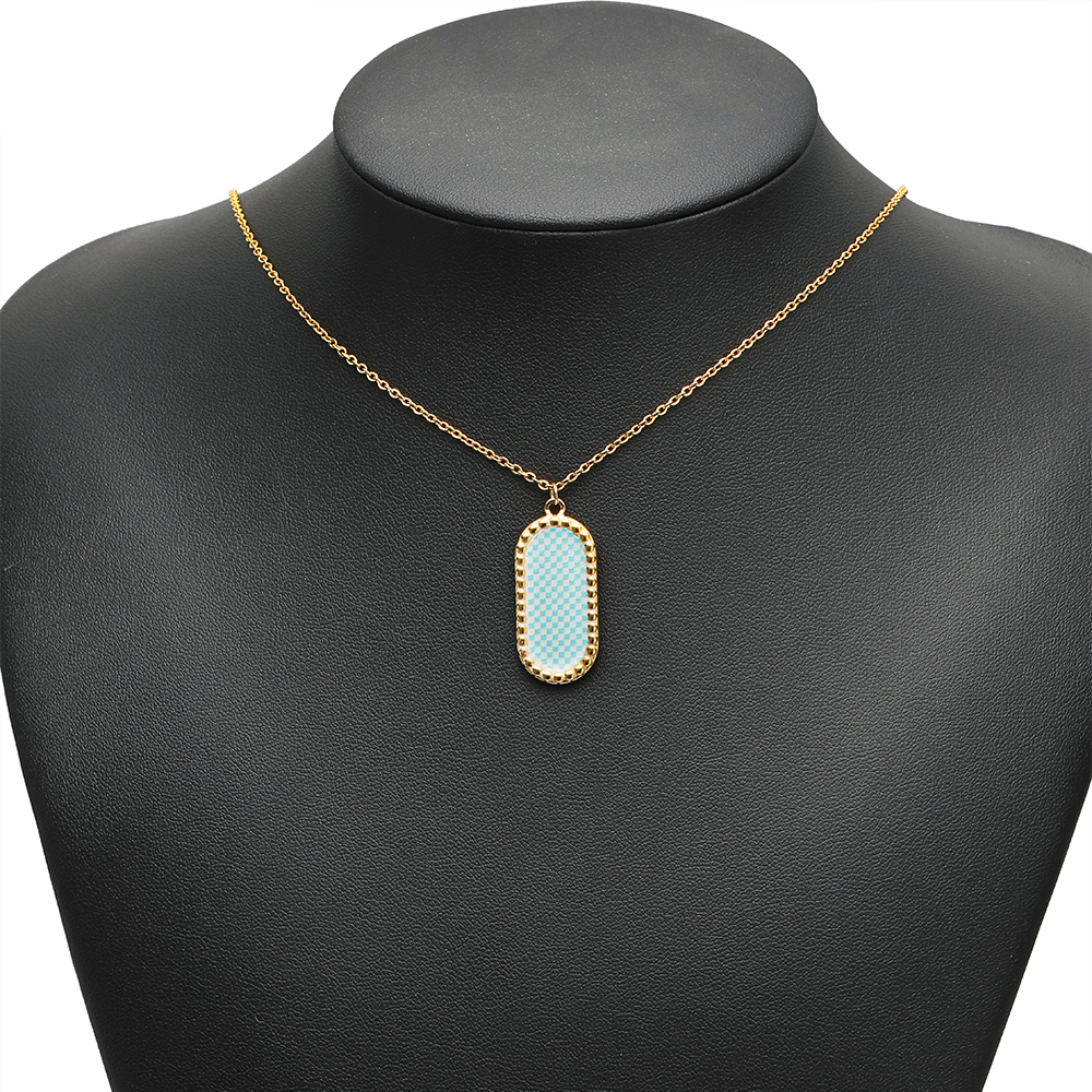 4pcs Stainless Steel Gold Oval – Vintage Fashion Necklace recenzja i cena