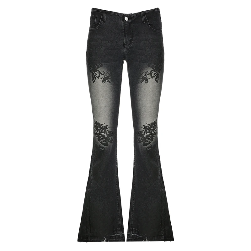 Streetwear y2k Flare Jeans Dis – Mom Jean High Rise recenzja i cena