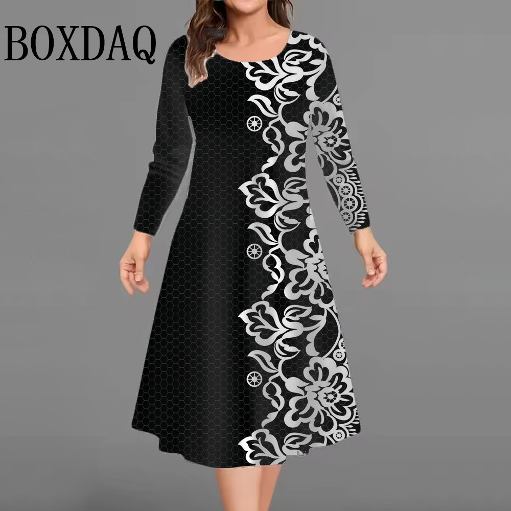 New Women's Retro Dress Flower – Vintage Fashion Plus Size recenzja i cena