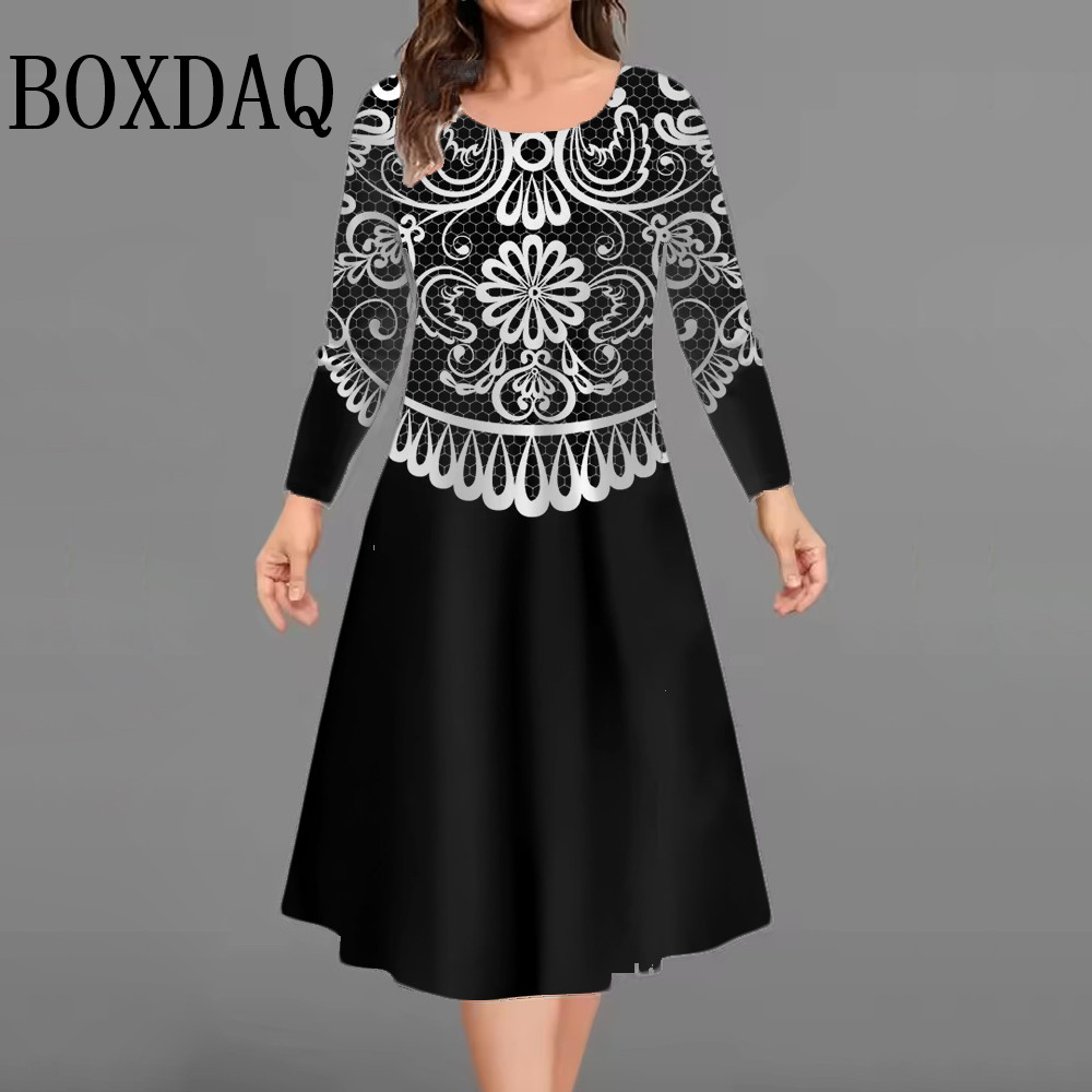 New Women's Retro Dress Flower – Vintage Fashion Plus Size recenzja i cena