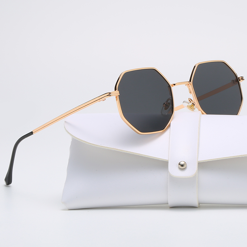 Square Polygon Metal Sunglasse – Vintage Fashion Girl recenzja i cena