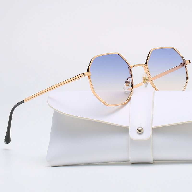 Square Polygon Metal Sunglasse – Vintage Fashion Girl recenzja i cena